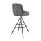 Armen Living Odessa 26" Counter Height Bar Stool in Charcoal Fabric and Black Finish LCODBACH26 - alternate 6